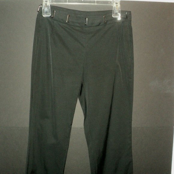 Gianfranco Ferre Italy Pants Women's Size 8 Black Straight Legs Rayon Blend - Picture 2 of 7